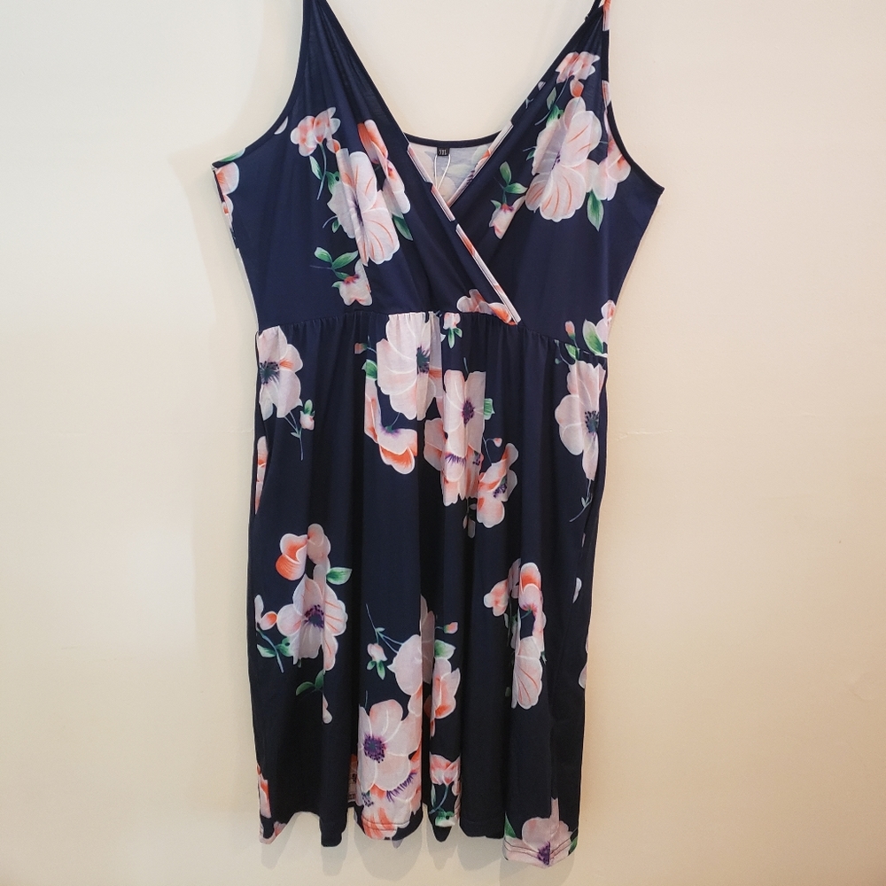 Styleworld Floral Spaghetti Strap Midi Dress